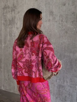 Never Fully Dressed Pink Paisley Oslo Cardigan Outlet