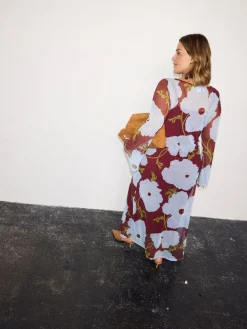 Never Fully Dressed Purple Poppy Aria Mesh Dress Best