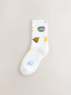 Never Fully Dressed Red/White Elements Cosy Socks 2 Pack Best