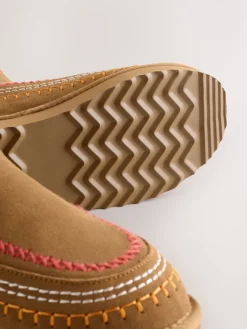 Never Fully Dressed Suede Leather Boots Tan Brown New