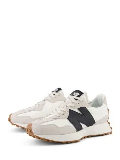 New Balance 327 Trainers Black on White New