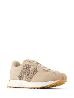 New Balance 327 Trainers Tan/Leopard Print Outlet