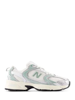 New Balance White/Green Womens 530 Trainers Outlet