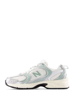 New Balance White/Green Womens 530 Trainers Outlet