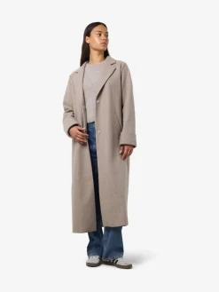 NOISY MAY Brown Long Coat Sale