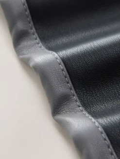 Nothing Ordinary Black Faux Leather Side Stripe Trousers