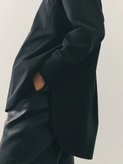 Nothing Ordinary Pure Cotton Relaxed Shirt Black Sale