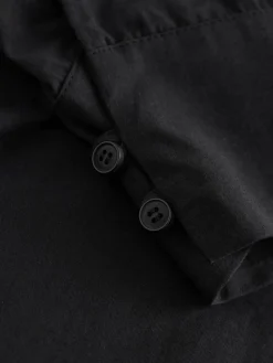 Nothing Ordinary Pure Cotton Relaxed Shirt Black Sale