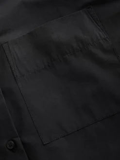 Nothing Ordinary Pure Cotton Relaxed Shirt Black Sale