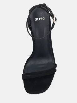 Novo Wide Fit MATILDA Strappy Heeled Sandals Black Best