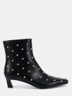 Novo Wide Fit Wide Fit Kiki Studded Low Heel Ankle Boots Black Hot