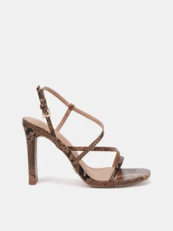 Novo MONDRIAN Strappy Heeled Sandals Brown Sale