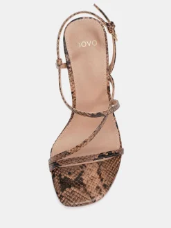 Novo MONDRIAN Strappy Heeled Sandals Brown Sale
