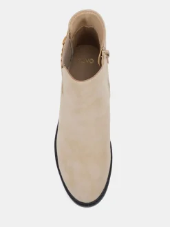 Novo Cream Dove Wide Fit Darlina Flat Chelsea Ankle Boots Outlet