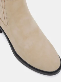 Novo Cream Wide Fit Darlina Flat Chelsea Ankle Boots Best