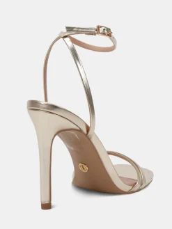 Novo Wide Fit MATILDA Strappy Heeled Sandals Gold New