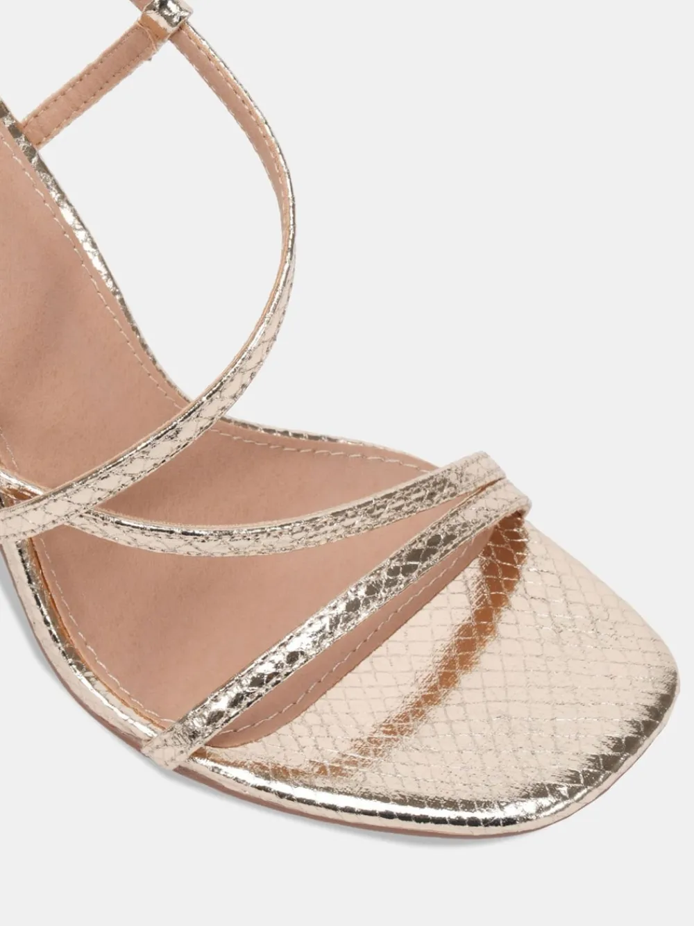 Novo Wide Fit MONDRIAN Strappy Heeled Sandals Gold Online