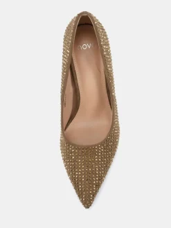 Novo Metallic Wide Fit Immaculate Point Court Shoes Best