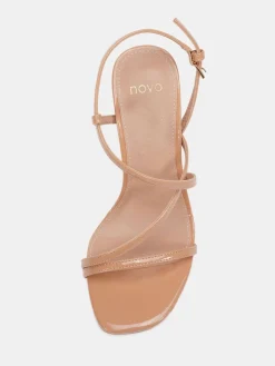Novo Wide Fit MONDRIAN Strappy Heeled Sandals Nude Discount