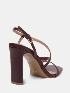 Novo MONDRIAN Strappy Heeled Sandals Red Clearance