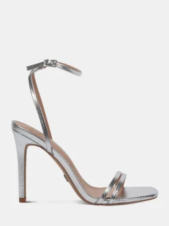 Novo Wide Fit MATILDA Strappy Heeled Sandals Silver Sale
