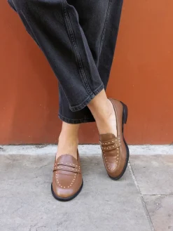 Novo Tan Wide Fit Carmella Loafers Online