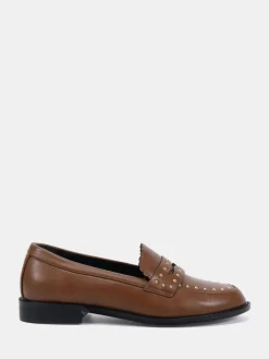 Novo Tan Wide Fit Carmella Loafers Online