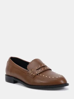 Novo Tan Wide Fit Carmella Loafers Online