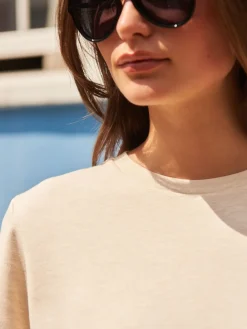 Next Oatmeal Cream Heavyweight Short Sleeve Crew Neck T-Shirt New