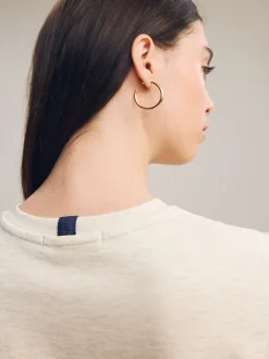 Next Oatmeal Cream Heavyweight Short Sleeve Crew Neck T-Shirt New