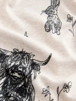 Next Oatmeal Hamish The Highland Cow Cosy Nightie Outlet