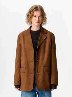 OBJECT Brown Faux Suede Jacket Clearance
