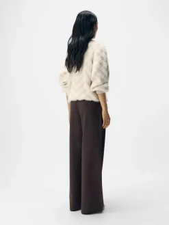 OBJECT Wide Leg Trousers Brown Best