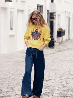 Next Ochre Yellow Graphic Farmers Market Crew Neck Sweatshirt Outlet