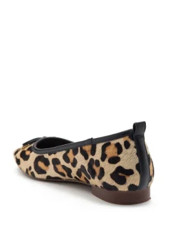 Off The Hook Animal Pinner Leather Leopard Print Ballerinas Hot