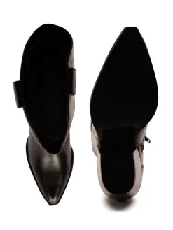 Off The Hook Black Austin Pointed-Toe Knee-High Western Boots Online