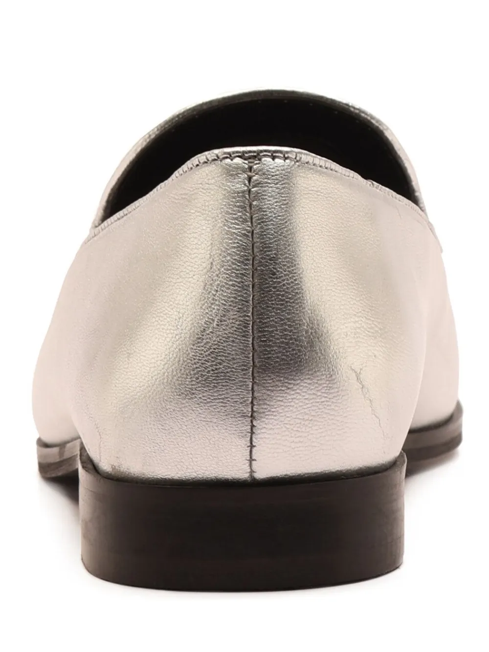 Off The Hook Silver Moselle Leather Tassel Loafers Discount