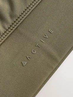 Next Active Power Scoop Back Sports Bra Olive Green Clearance