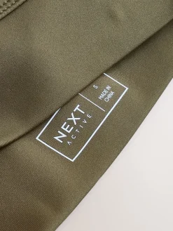 Next Active Power Scoop Back Sports Bra Olive Green Clearance