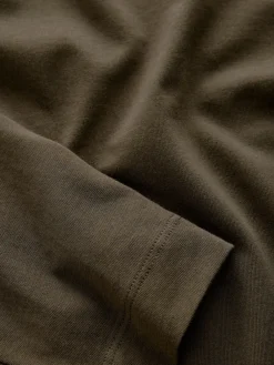 Next Olive Green Long Sleeve Crew Neck T-Shirt Clearance