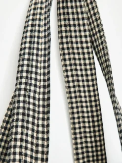 Oliver Bonas Black Gingham FabricnTote Bag Hot