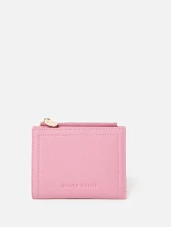 Oliver Bonas Pink Kinley Zipped Coin Purse Clearance
