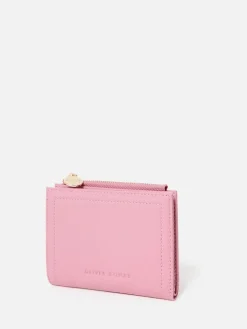 Oliver Bonas Pink Kinley Zipped Coin Purse Clearance