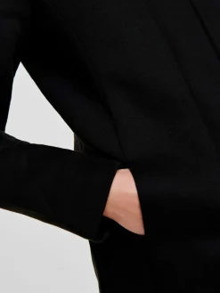 ONLY Hooded Smart Coat Black Clearance