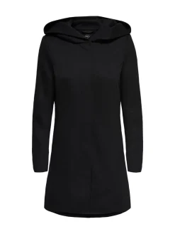 ONLY Hooded Smart Coat Black Clearance