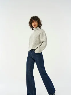 ONLY High Waisted Wide Leg 100% Cotton Jeans Blue Indigo