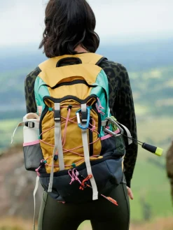 Next Orange Colourblock Active Sports 30L Hiking Bag With Waterproof Cover Outlet
