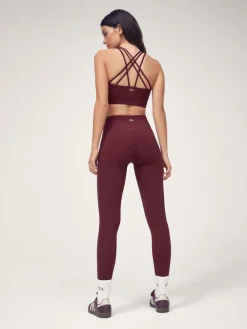 OSIA V Waist Signature Legging Burgundy Red Online