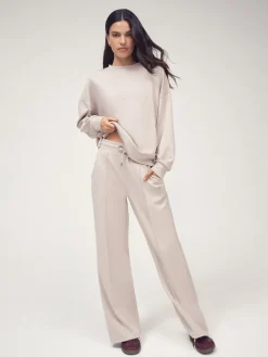 OSIA Modal Crew Neck Sweatshirt Cream Outlet