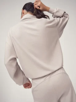 OSIA 1/4 Zip Modal Sweat Top Neutral